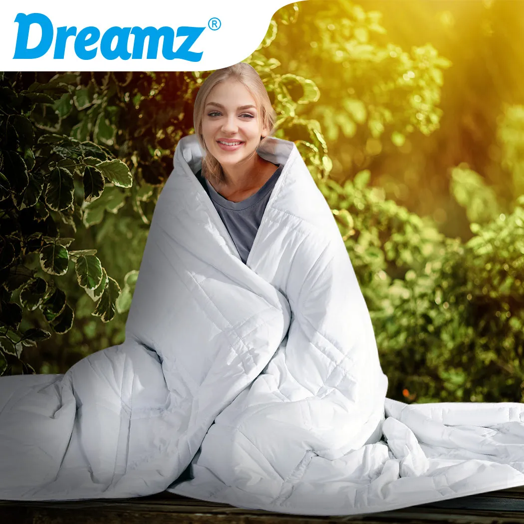 Wiley Weighted Soft Blanket Summer Cotton Heavy Gravity Adults Deep Relax Relief 9KG - White
