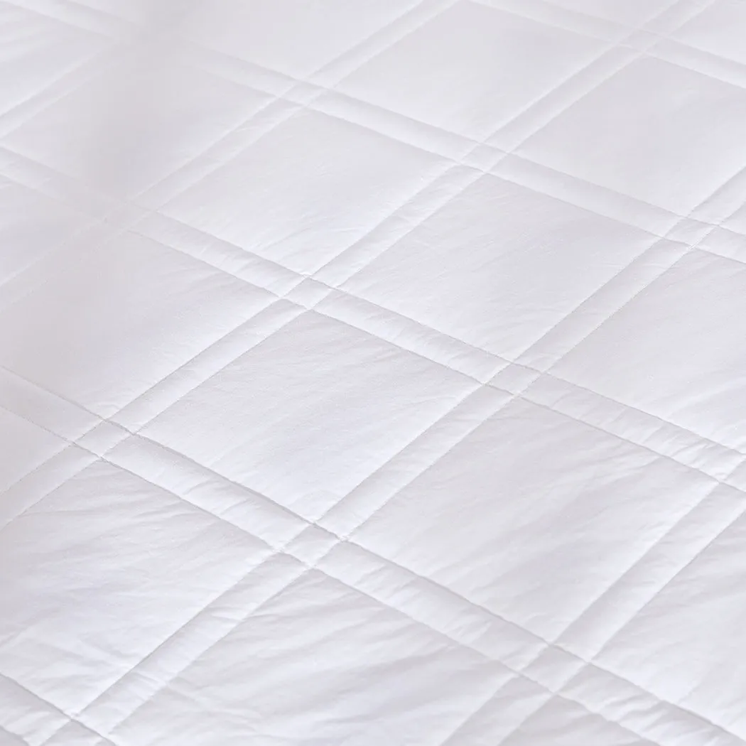 Wiley Weighted Soft Blanket Summer Cotton Heavy Gravity Adults Deep Relax Relief 9KG - White