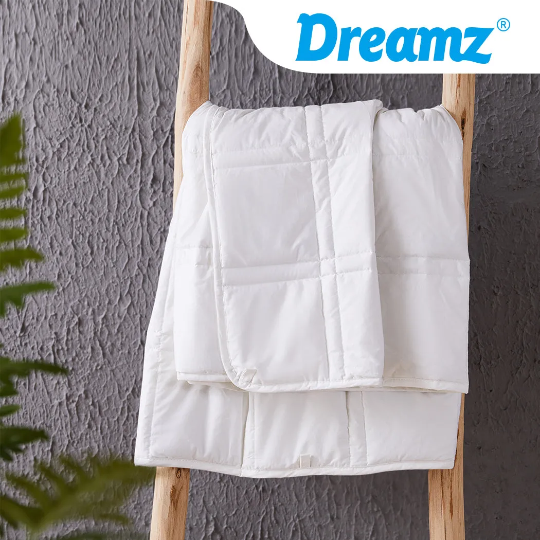 Wiley Weighted Soft Blanket Summer Cotton Heavy Gravity Adults Deep Relax Relief 9KG - White