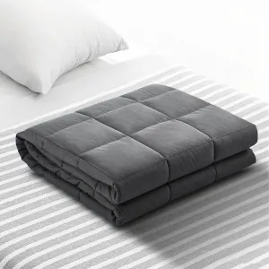 Wrigley Weighted Throw Soft Blanket 11KG Heavy Gravity Adult Deep Sleep Ralax Washable - Dark Grey